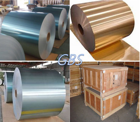 China golden aluminium finstock , application of heater, evaporators, cooling machines supplier