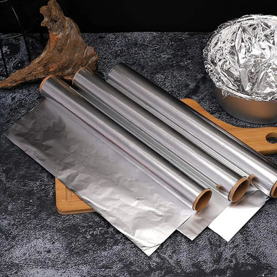 Silver Food Grade Aluminum Roll Foil Customized Odorless For Catering